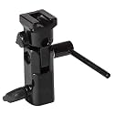 HIFFIN S1 Umbrella Bracket Heavy Duty Flash Light Stand Umbrella Holder B Bracket Speedlite Holder (CNC Aluminium) in Black Color