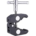 Hiffin 11"/28cm Adjustable Magic Arm with Super Clamp, 1/4" & 3/8" Threads, 1/4" Screws for Flash/LED Light/Microphone/Monitor, Compatible with All Camera Cage, Max Load: 4.4lb/2kg