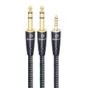 HiFi 4.4 to Dual 6.5 Cable for Speaker Mixer Amplifier Hi-end Square OCC Balanced 4.4mm to Dual 6.5mm TRS Audio Cord(5m)