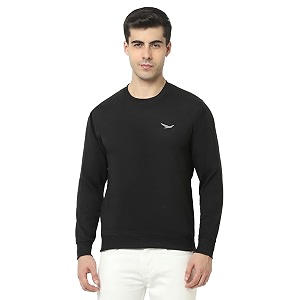 HiFlyers Mens Cotton Blend Casual Crew Neck