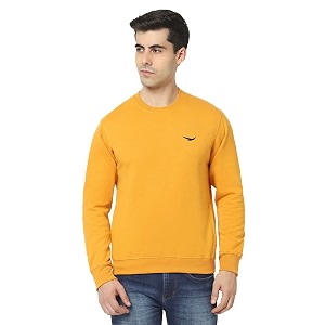 HiFlyers Mens Cotton Blend Casual Crew Neck
