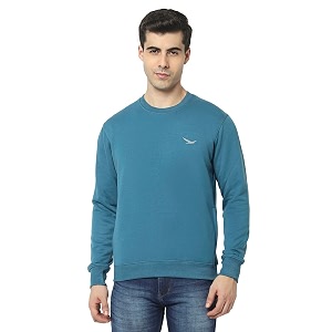 HiFlyers Mens Cotton Blend Casual Crew Neck