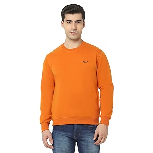 HiFlyers Mens Cotton Blend Casual Crew Neck