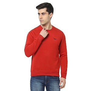 HiFlyers Mens Cotton Blend Casual Crew Neck