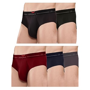 hiflyers men39s silky soft odour free fabric for luxurious all-day wear dark knight collection solid micro modal brief