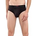 HiFlyers Men's Silky Soft Odour Free Fabric for Luxurious All-Day Wear Dark Knight Collection Solid Micro Modal Brief