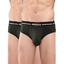 HiFlyers Men's Silky Soft Odour Free Fabric for Luxurious All-Day Wear Dark Knight Collection Solid Micro Modal Brief