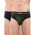 HiFlyers Men's Silky Soft Odour Free Fabric for Luxurious All-Day Wear Dark Knight Collection Solid Micro Modal Brief