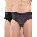 HiFlyers Men's Silky Soft Odour Free Fabric for Luxurious All-Day Wear Dark Knight Collection Solid Micro Modal Brief
