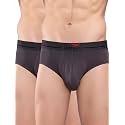 HiFlyers Men's Silky Soft Odour Free Fabric for Luxurious All-Day Wear Dark Knight Collection Solid Micro Modal Brief