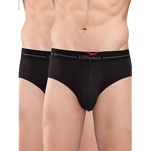 hiflyers men39s silky soft odour free fabric for luxurious all-day wear dark knight collection solid micro modal brief