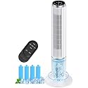 HIFRESH Air Cooler for Home, Mute Operation, 107CM Tower Cooler w/Remote &amp; LED Display, 4 Mode &amp; 3 Speed, 12H Timer, 26 Feet Air Delivery, 4L Water Tank, 4 Ice Packs, 70° Swing Control, 80W Low Power
