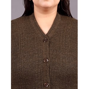 hifzaa plus size sweater for womens woolen full sleeve cardigan 3xl-6xl