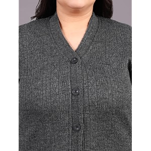 hifzaa plus size sweater for womens woolen full sleeve cardigan 3xl-6xl