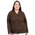 HIFZAA Plus Size Sweater for Womens Woolen Full Sleeve Cardigan 3XL-6XL