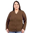 HIFZAA Plus Size Sweater for Womens Woolen Full Sleeve Cardigan 3XL-6XL