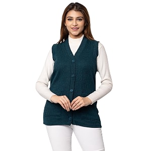 hifzaa sleeveless sweater for women with pockets cardigan winter wear sweaters for ladies plus size m to 6xl