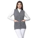 HIFZAA Sleeveless Sweater for Women with Pockets Cardigan Winter wear Sweaters for Ladies Plus Size M to 6XL