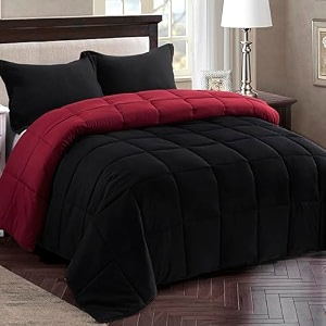 hig 3 piece bedding set includes 1 king size reversible sealed dividers comforter with corner loops down alternative down alternative duvet cover 105 tog rating 2 pillow cases washable in