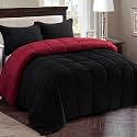 HIG 3 Piece Bedding Set Includes 1 King Size Reversible Sealed Dividers Comforter with Corner Loops Down Alternative Down Alternative Duvet Cover 10.5 Tog Rating 2 Pillow Cases Washable in