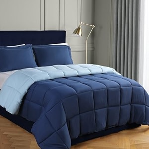 hig 3pc blue queen size bedding comforter set duvet insert blanket