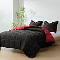 HIG 3pc Black Full Size Bedding Comforter Set Duvet Insert Blanket