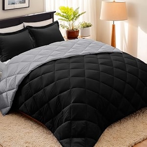 hig 3pc blackgray queen size bedding comforter set duvet insert blanket
