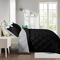HIG 3pc Black/Gray Twin/Twin XL Bedding Comforter Set Duvet Insert Blanket