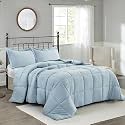 HIG 3pc Blue Full Size Bedding Comforter Set Duvet Insert Blanket