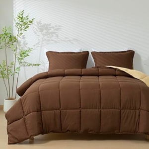 hig 3pc chocolate king size bedding comforter set duvet insert blanket