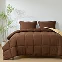 HIG 3pc Chocolate King Size Bedding Comforter Set Duvet Insert Blanket