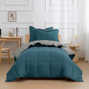 hig 3pc dusty blue twintwin xl bedding comforter set duvet insert blanket