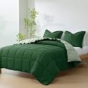 HIG 3pc Green King Size Bedding Comforter Set Duvet Insert Blanket