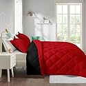 HIG 3pc Red/Black Twin/Twin XL Bedding Comforter Set Duvet Insert Blanket