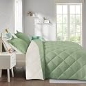 HIG 3pc Sage/Beige Twin/Twin XL Bedding Comforter Set Duvet Insert Blanket