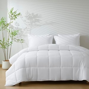hig 3pc white king size bedding comforter set duvet insert blanket