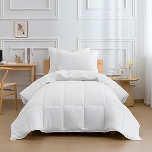 hig 3pc white twintwin xl bedding comforter set duvet insert blanket