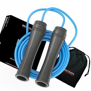 polyvinyl chloride -adjustable jump rope for men womenampchildren- speed skipping rope for men amp women exercise workout-tangle free jumping rope 10 feet cool blue
