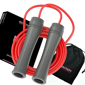 polyvinyl chloride -adjustable jump rope for men womenampchildren- speed skipping rope for men amp women exercise workout-tangle free jumping rope 10 feet blood red