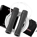 Polyvinyl Chloride -Adjustable Jump Rope For Men, Women&amp;Children- Speed Skipping Rope For Men &amp; Women Exercise Workout-Tangle Free Jumping Rope (10 Feet, Black &amp; White)