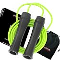 Polyvinyl Chloride -Adjustable Jump Rope For Men, Women&amp;Children- Speed Skipping Rope For Men &amp; Women Exercise Workout-Tangle Free Jumping Rope (10 Feet, Neon Green)