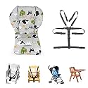 Kocpudu High Chair Pad, High Chair Cushion (Grey Sheep Pattern)