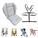 Kocpudu High Chair Pad, High Chair Cushion (Grey Stars Pattern)