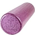 High Density Muscle Foam Rollers by Day 1 Fitness - Sports Massage Rollers for Stretching, Physical Therapy, Deep Tissue, Myofascial Release - Ideal for Exercise and Pain Relief – Solid Purple, 12”