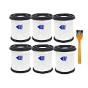High-Efficiency Filter Replacement for INSE N5S N5T S6T S6P Pro S610/TMA T120 T121 T151 T150 T220 T210 T181 T180 T220 Cordless Vacuum Cleaner -6 pack+1pc Brush