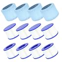 High-Efficiency Screw-In Hot Tub spa Filters Replacement (8 Filters+4 Bags)