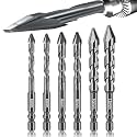 High Hardness Skewed Head Eccentric Drill Set of 6 Suitable for Drills Glass/Brick/Plastic/Cement/Wood/Tile/Etc Professional Masonry Drill Set