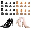 High Heel Protectors Stiletto Heel Repair Caps Covers &amp; Heel Stoppers 4 Sizes High Heel Tip Covers, Noise Reducing, Slip-No Caps (8 Pairs Apricot / 8 Pairs Black)