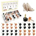 High Heel Replacement Tips,8-12.5mm,U-Shape,Black Beige