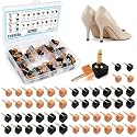 High Heel Replacement Tips,8-12.5mm,U-Shape,Black Beige